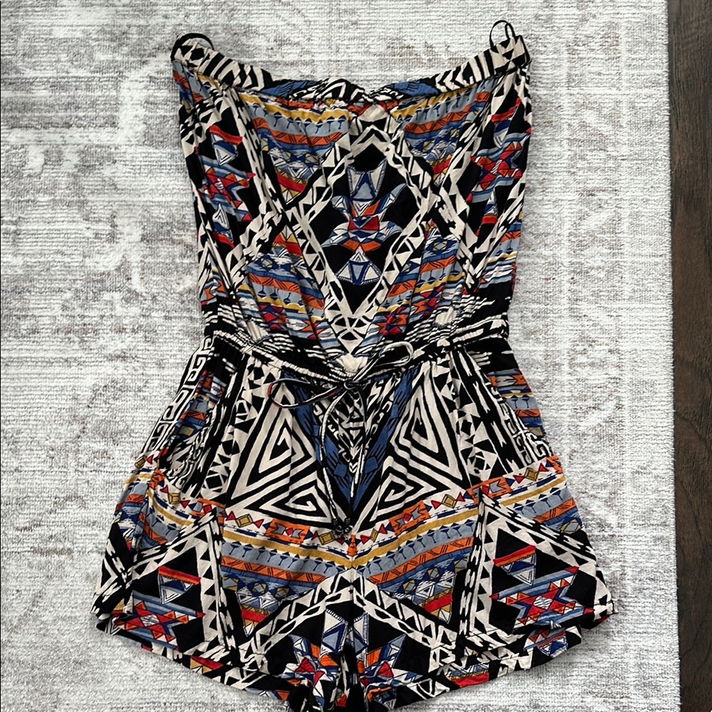 Angie Geometric Print Romper